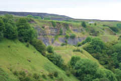 
Pwlldu Quarry viewed from Garnddyrys, June 2009